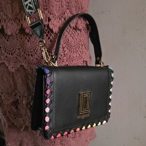 Karl Lagerfeld Black Bag with Colorful Trim